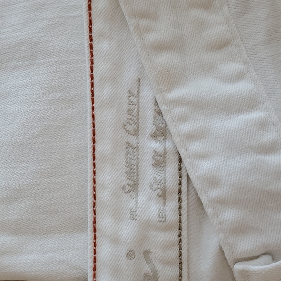 Eddie Bauer White Low Mid Rise Slightly Curvy Skinny Raw Hem Ankle Jeans Size 6 - Picture 3 of 6